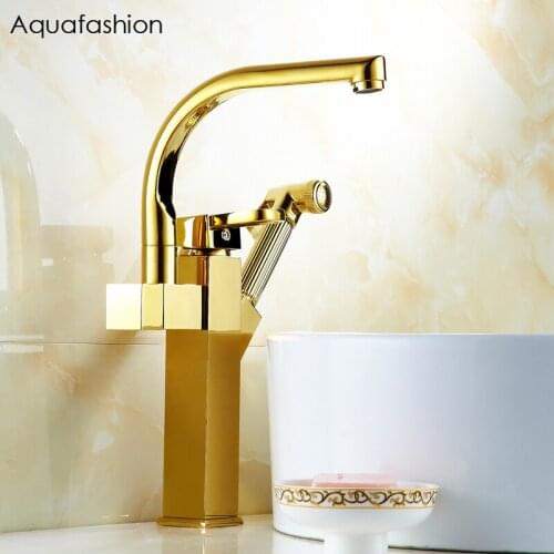 AQUAFASHION Pull-out Bath Mixers With Shower Head