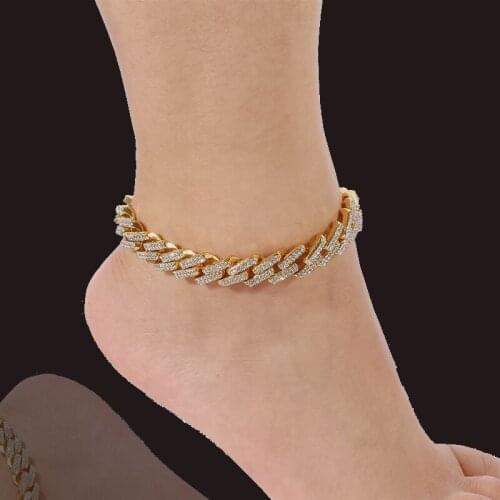 Free Shipping Gold Black Quenching Silver Color Anklets For Women Sandals Pulseras Tobilleras Mujer Hip Hop Anklet Bracelet