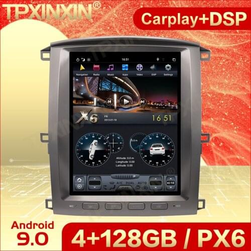 Carplay 2 Din Android 9 Tesla Screen Multimedia For Lexus LX470 2002 2003 2004 2005 2006 2007 GPS BT Navi Vedio Player Head Unit