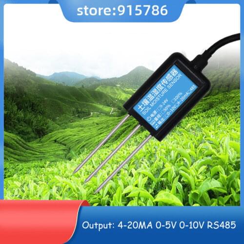 RS485 Soil temperature and humidity sensor conductivity monitor agricultural greenhouse detector Soil water content collection