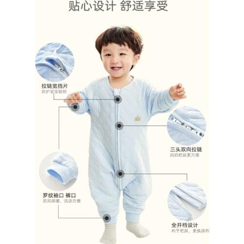 Baby Sleeping Bag Cotton Washed Gauze Muslin Blanket Soft Newborn Sleeping Sack Split Leg Pajamas Saco Bebe Baby Clothes BK50SD