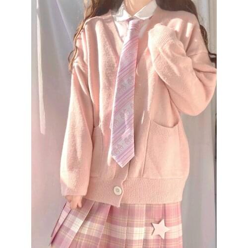 JK Cardigan Loose JK Sweater Coat japanese school uniform school girl uniform japanese fashion uniformes estudiantes