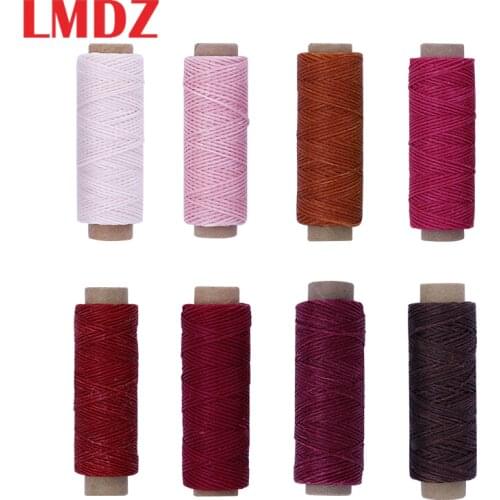 LMDZ Crafts 150D 50M Leather Sewing Stitching Flat Waxed Thread String Cord Leather Sewing Waxed Thread Cord for Leather Craft