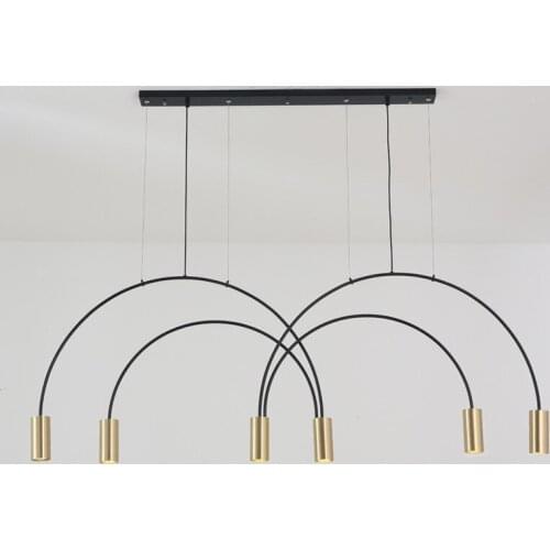 Estilu Curve A Chandelier Exhibition Room Restaurant Bar Counter A Living Room Model House Personality Originality Bend Tube