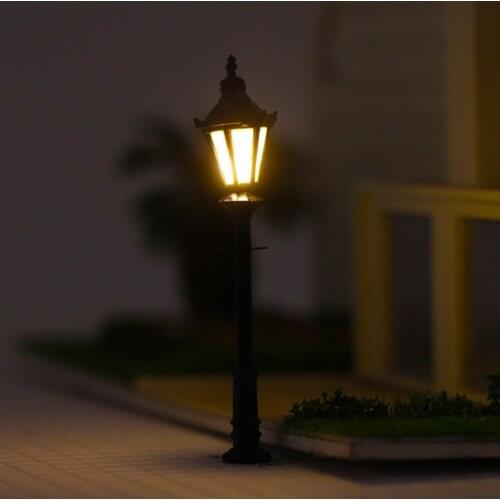 5pcs Model Railway Led Lamppost Lamps Street Lights HO TT N Scale 5cm 12V New LNH05 model outdoor light model building kit