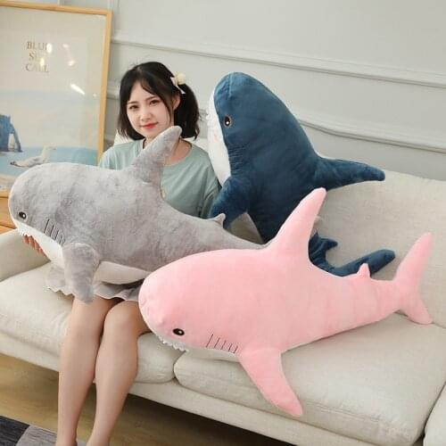 2021 New Giant Shark Plush Toy Soft Stuffed Speelgoed Animal Reading Pillow For Birthday Gifts Cushion Doll Gift For Children