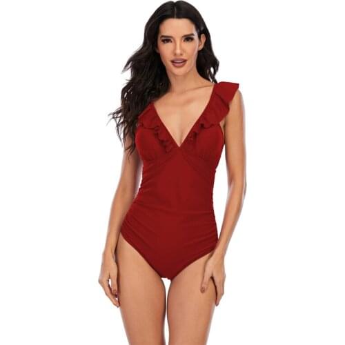 New Backless V Neckline Sexy Swimwear Women One Piece Swimsuit Beach Bathing Suit