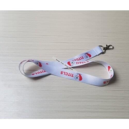 Bulk buying cheap personalized high quality lanyards White lanyard with metal hook for meeting exhibition