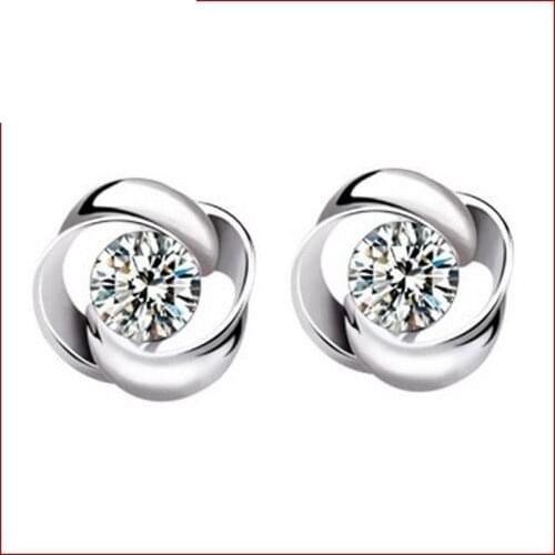 Simple Vintage Stud Earrings For Women Silver color plated Color Brincos Earing Brinco Earring Oorbellen Earings Jewelry Gift