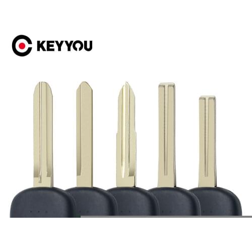 KEYYOU 10pcs/lot Transponder Blank Key Case Chip Car Remote Key Fob Shell For Toyota Rav4 Camry Highlander Yaris Corolla