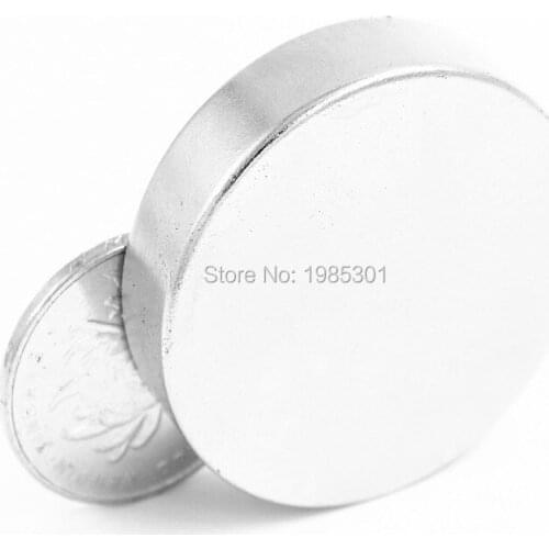 20pcs Strong Round Dia 40mm x 10mm N35 Rare Earth Neodymium Magnet Art Craft Fridge 40x10mm