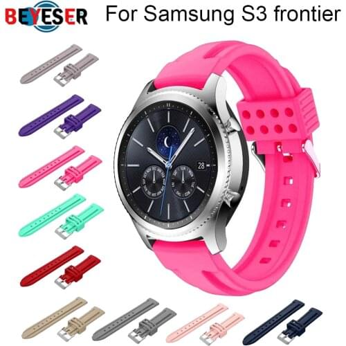 Wristband Gear S3 Frontier Strap For Samsung Galaxy watch 3 45mm 46mm Classic 22mm watch band correa silicone bracelet Straps