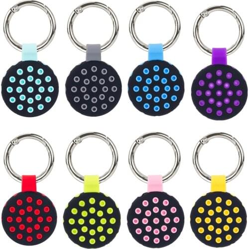 For Apple Airtags Luxury Durable Scratch Resistant Anti-Lost Silicone Protective Case Locator Device GPS Tracker Keychain Cover