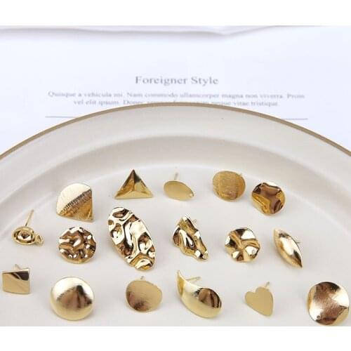 A variety of models geometric shape 40pcs/lot handmade alloy women stud charms earrings diy jewelry pendants accessory