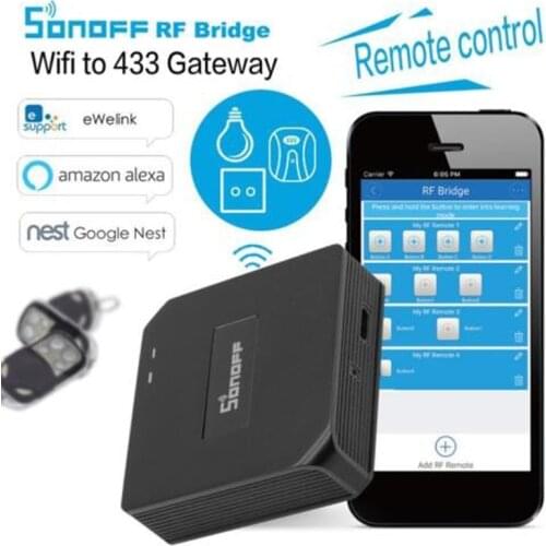 SONOFF RF Bridge Wifi 433Mhz Wireless Remote Control Switch Smart Intelligent Home Automation Module Alexa And Google Assistant