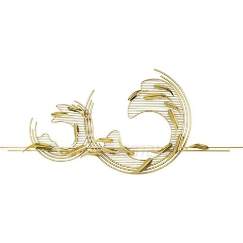 Modern light luxury wall decoration metal wall hanging living room sofa background wall decoration pendant wall decoration