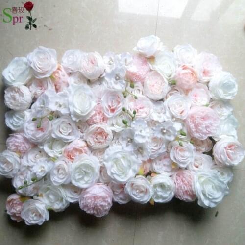 SPR 3D higher quality Artificial silk flower wall panel wedding backdrop arch flower table runner decoration floral