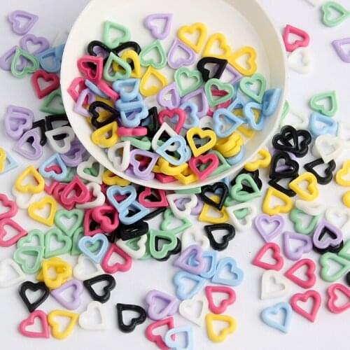 Mix Color Hollow Out Heart Shape Resin 8.5X8MM Nail Art Rhinestone Apply To DIY Manicure Personality Accessories 30Pcs/100Pcs