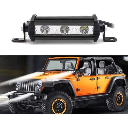 Slim LED Work Light Bar 9W 4Inch Single Row SUV 4X4 Truck Trailer Pickup Ultra Thin Bumper Indicator Fog Driving Lamp 12V 24V