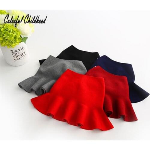 Cozy Girls Skirts autumn warm Childrens Clothing toddler Kids Pleated Skirt For 2-7Y Casual baby girls clothes