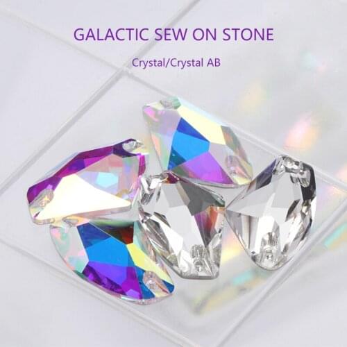 XiChuan High Quality Galactic Glass Sew On Rhinestone Flatback Bead Glass Crystal For DIY Dress Accessories Jewelry Making