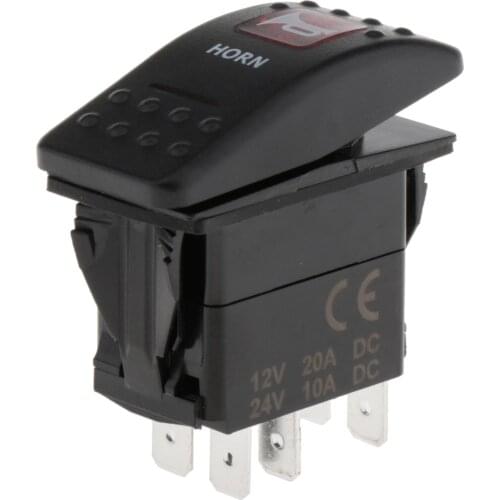 1pc LED Toggle Horn Switch Momentary Auto Car Truck Truck Speaker Press Button Accessory