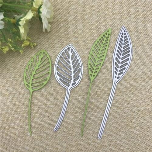 2Pcs leavesMetal Cutting Dies For DIY Scrapbooking Album Embossing Paper Cards Decorative Crafts