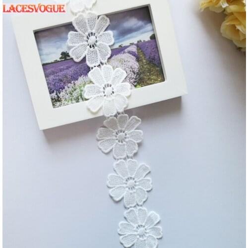 20yards 5.5cm Embroidery lace trim patchwork Handmade DIY Garment needlework sewing accessories fabric Clothing Decoration 431