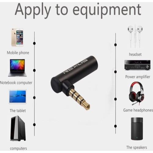 3.5mm Jack Right Angle Male To Female Audio Stereo Adapter Converter 90 Degree Right Angled Stereo Earphone Microphone Plug