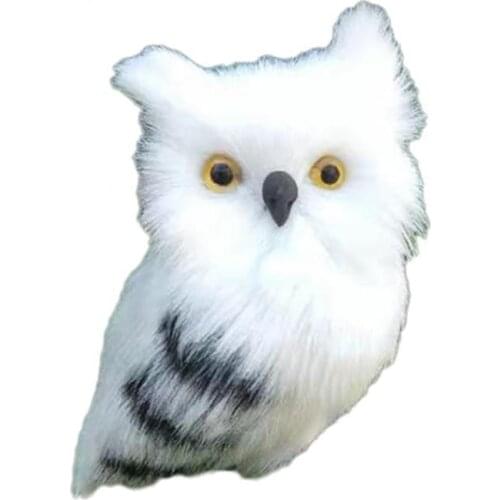 60% Hot Sale Lovely Artificial Animal Owl Miniature Plush Toy Garden Ornament Photo Props Adornment Simulation for Home Decor