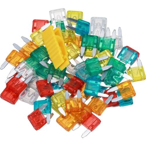 60pcs Mini Blade Fuses Auto Car Truck Assortment Fuse Kit with Box 5A 10A 15A 20A 25A 30A for bmw e46 e90 ford focus 2 vw Honda