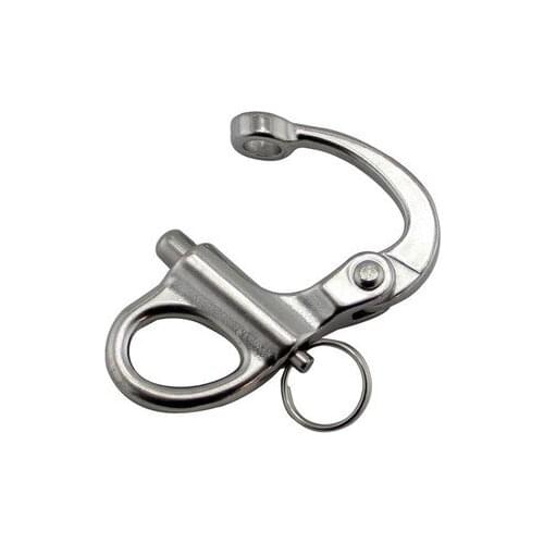 316 Stainless Steel Fixed Snap Anchor Shackle Rigging Silver Fixed Eye Bail with Eye Ring for Sailboat