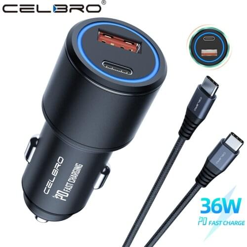 36W PD 3.0 Car Charger for Samsung S20 Note 20 Ultra S21 PLUS USB Type C Fast Car Phone Charger for IPhone 12 Pro Max Carcharger