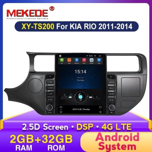 Android Car Multimedia DVD Player Radio For Kia Rio K3 2011 2012 2013 2014 GPS Navigation RDS Player 2DIN DSP 4Glte 2.5D Carplay
