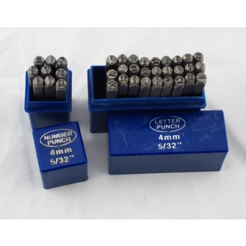 Free shipping leather tool 4mm metal stamping tools punch set, good hardness and tenacity