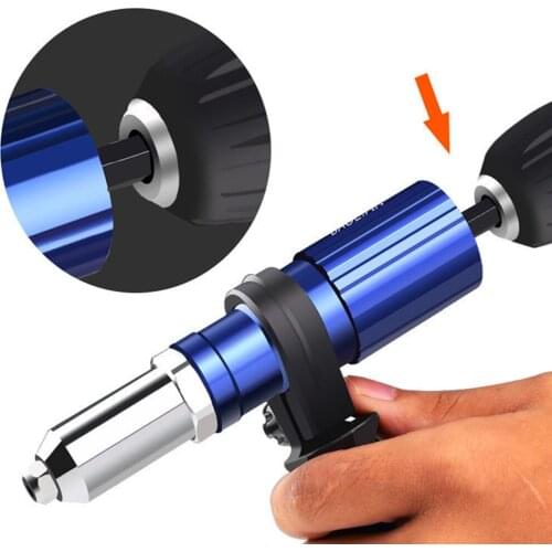 Cordless Rivet Gun Tool Heavy Duty Nut Riveting Insert Electric Hand Drill Set Tough Easily Carrying Lightweight Tool