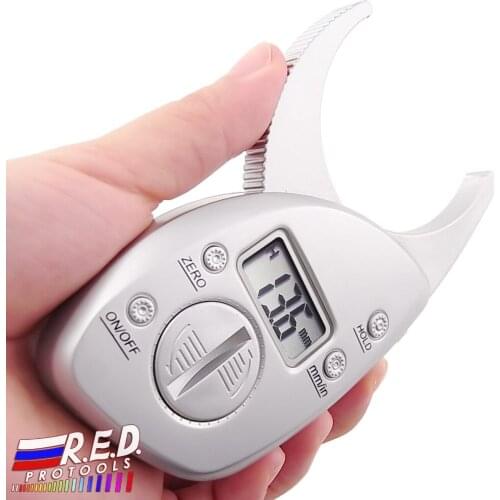 New Digital LCD Body Fat Caliper Skin Fold Measurement Thickness 50mm 2inch LCD