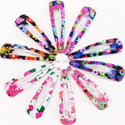 DHL 200set 10/12/set Print Geometric Barrettes Girls Cute Hairpins Colorful Headbands For Kids Hairgrips Headwear