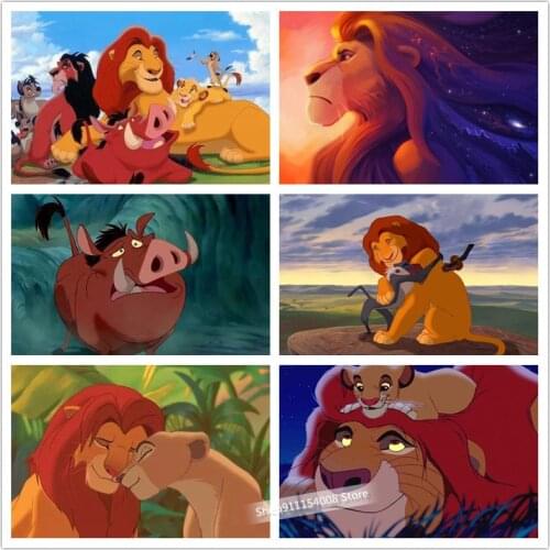 Disney 5D Diamond Painting The lion king Full Square Diamond Embroidery Animals Cross Stitch Mosaic Rhinestone Crafts Kit Decor