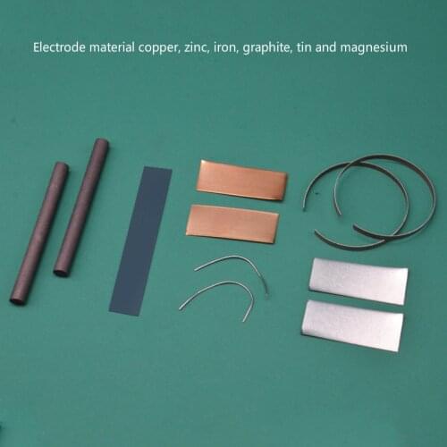 Electrode material copper, zinc, iron, graphite, tin and magnesium Junior high school physics chemistry experiment equipment