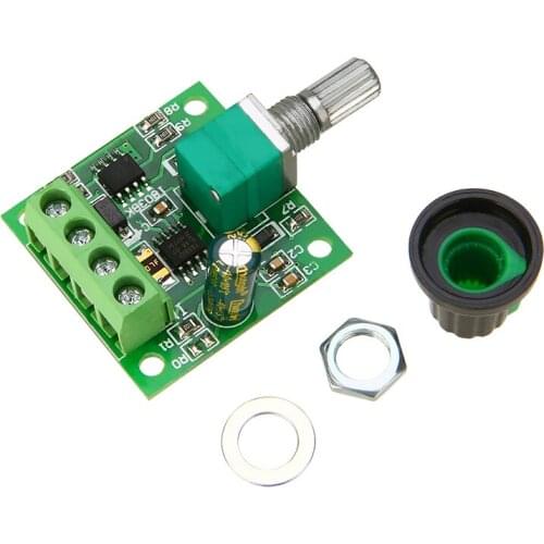 DC Speed Controller DC 1.8-15V Motor 32*32*15 1.8V 3V 5V 6V 12V PWM Speed Controller 2A Potentiometer Knob Switch