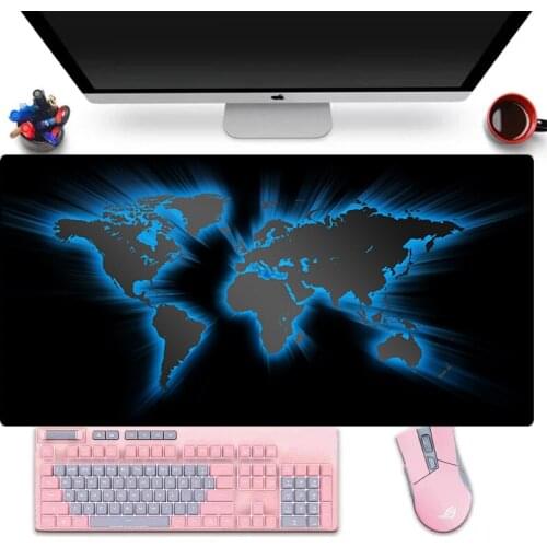 World Map Mouse Mats Computer Pad Keyboard Mat Kawaii Mause Gamer Large Mousepad Desk Mats Xxl Laptop Pc Game Manga for Mausepad