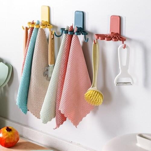 Kitchen Towel Hook StorageTowel Rack Household Foldable Air Drying Rack Multi Functional Drain Drying Holder Save Space Hanging