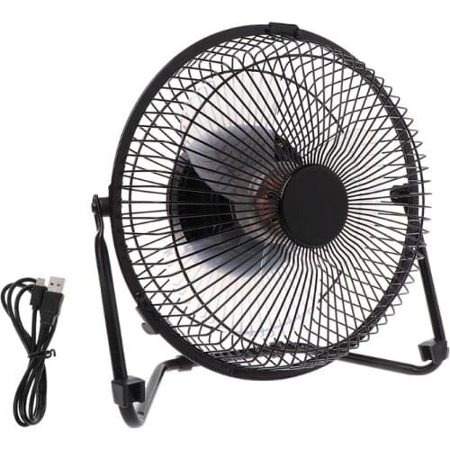LILENG 6" 8" 10" Large Black All Metal Electric Rotating USB Powered 18650 Battery Powered Desktop Fan 100% brand new and high q
