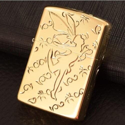 High Quality New Creative Carving Kerosene Lighter Grinding Wheel old Style Retro Personality Mens Smoking Accessories Tool