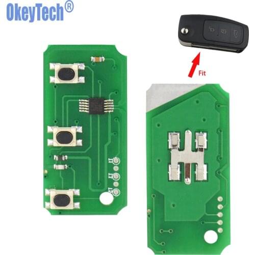 OkeyTech for Ford Fusion Focus 2 3 Mondeo Fiesta C Max S max Galaxy KA Remote Transponder Folding Key Circuit Electronic Board