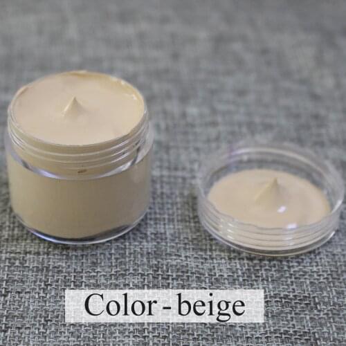 Beige Leather Coloring Paste 10ml/30ml for Painting Leather Bag,Sofa,Shoes,Clothes,Car Seat Free Sponge and Gloves Repair Color