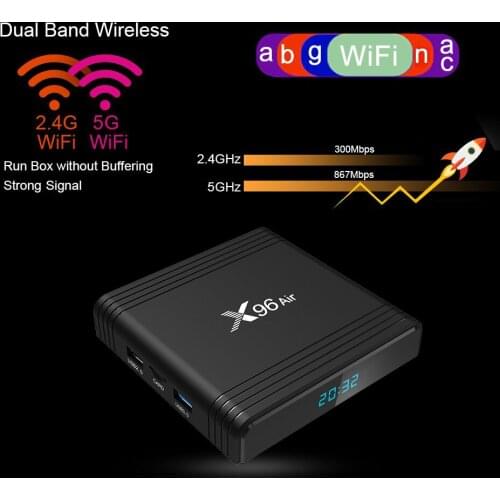 Android smart tv box x96 Air Android 9.0 8K 2.4G 5G Wifi google TV Box 24fps Set Top Box Media player