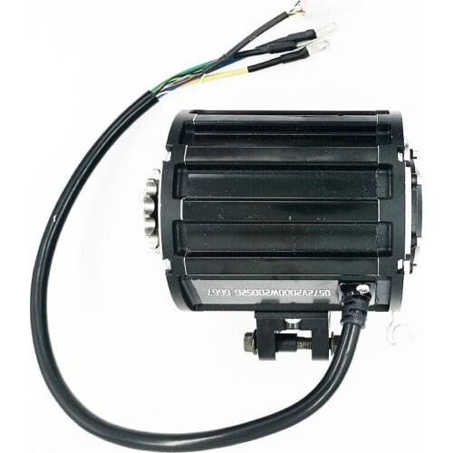 QS120 2000W 70H BLDC Mid Drive Motor with 428 Sprocket for Electric Motorcycle