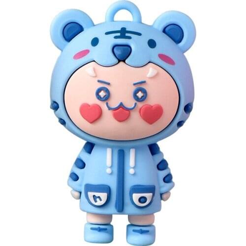 Cartoon Little Cute Tiger Soft Cartoon Figurine Miniature Animals Home Decoration Accessories DIY Decor Fairy House Christmas